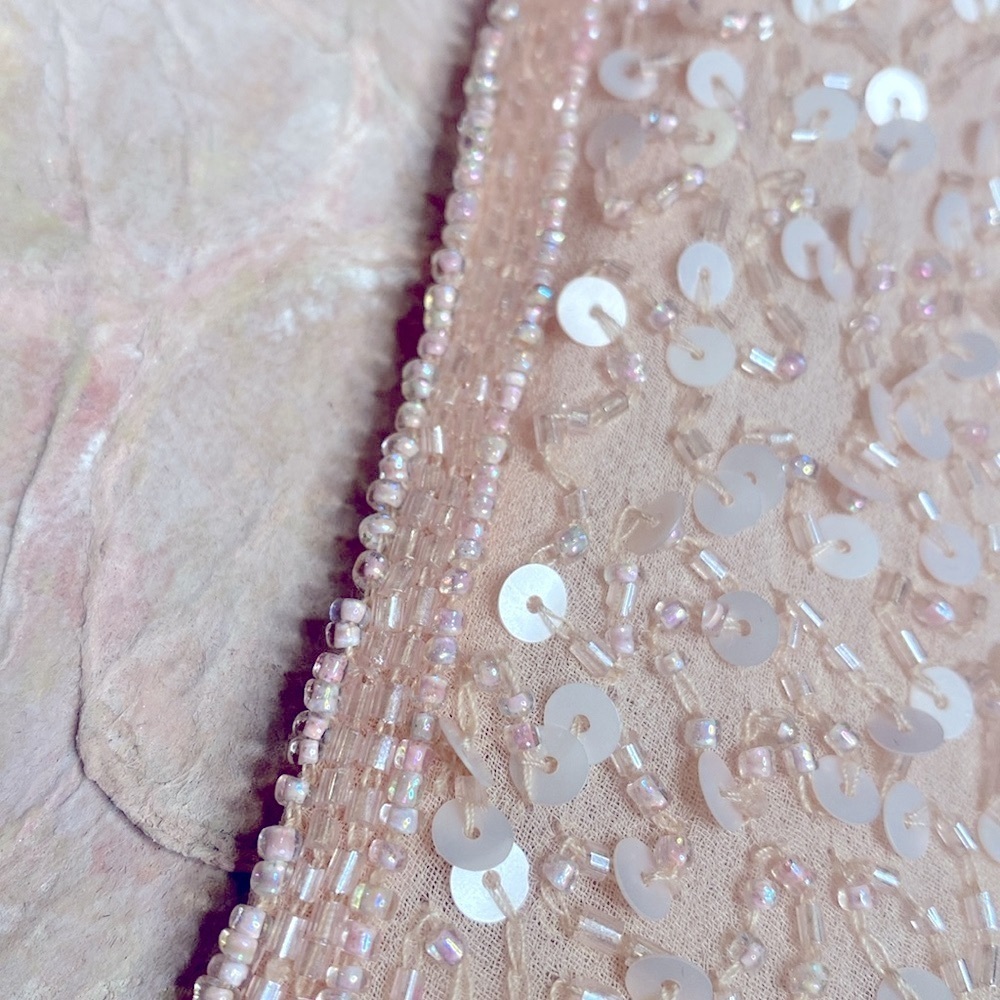 90’s Vintage Adrianna Papell Beaded Sequin top V-neck Flutter Sleeve Size Medium - Picture 8 of 10